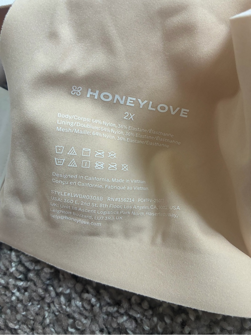 HoneyLove $69 Liftwear Crossover Wireless Bra Size 2X - Picture 6 of 6